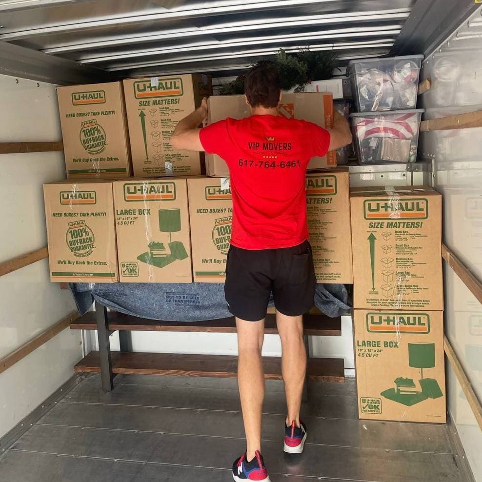 VIP Movers packing and moving boxes
